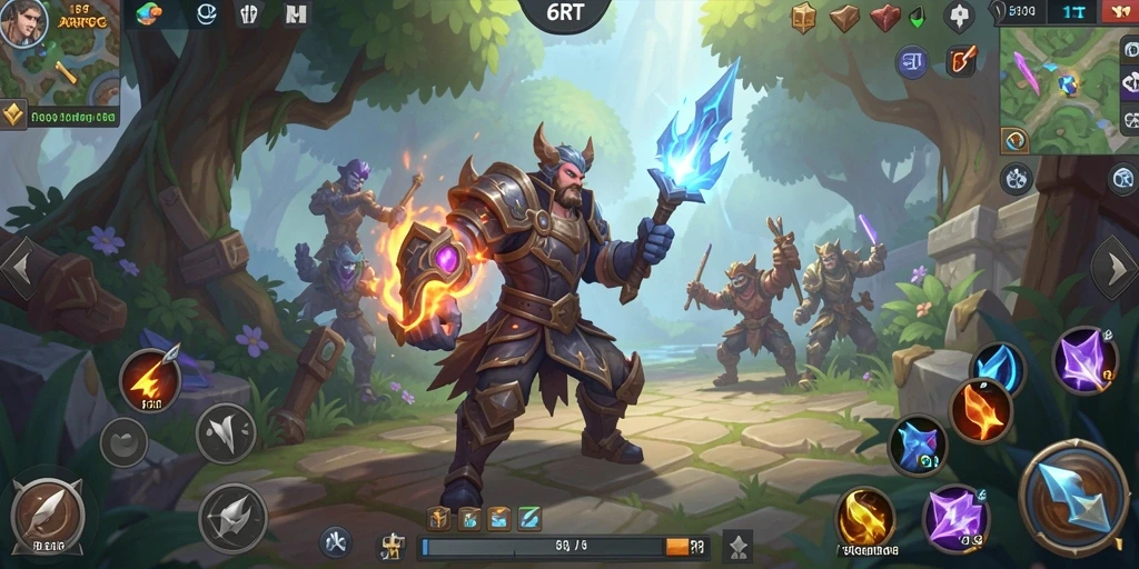 Tangkapan layar dari gameplay ARPG yang seru di 6RT.