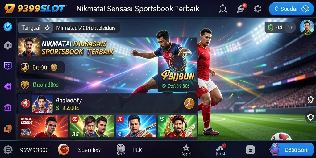 Tampilan menarik dan interaktif dari gameplay 9399SLOT dalam taruhan Sportsbook.