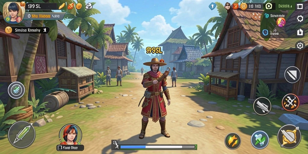 Screenshot menampilkan karakter dalam gameplay simulasi yang mendalam.