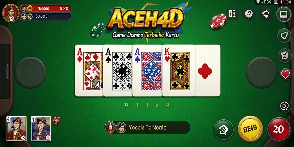 Tampilan gameplay menarik dari ACEH4D yang menampilkan aksi Domino.