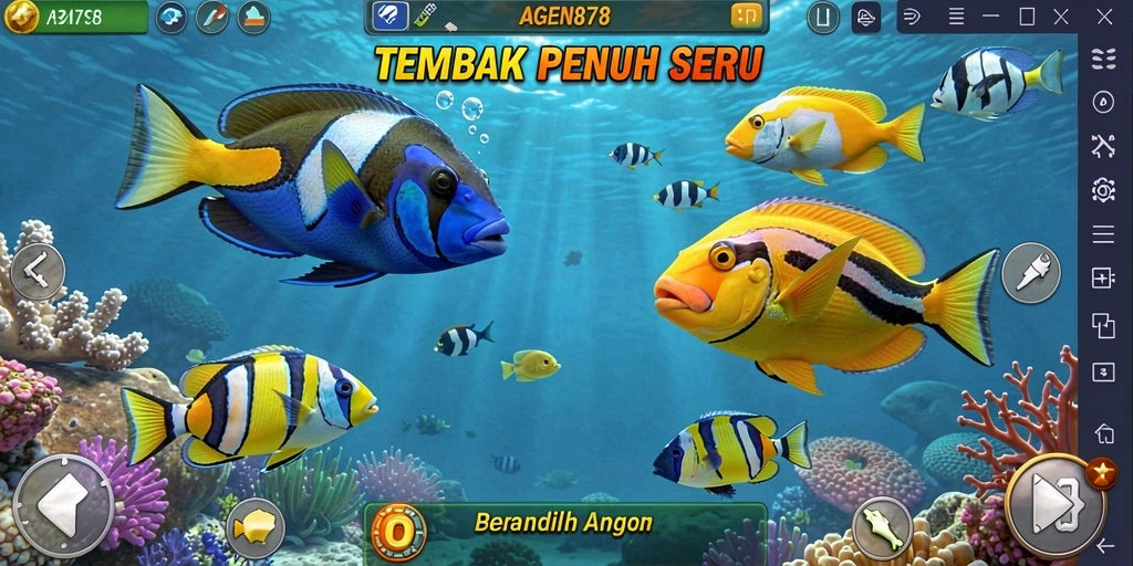 Screenshot AGEN878 menampilkan keseruan menangkap ikan.