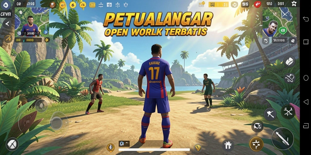 Screenshot gameplay Open World CR7VIP yang menampilkan dunia yang luas dan indah.