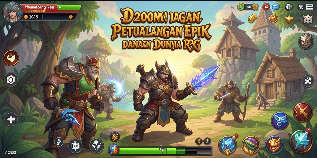 Tangkapan layar menunjukkan karakter beraksi dalam pertempuran epik di D200M.