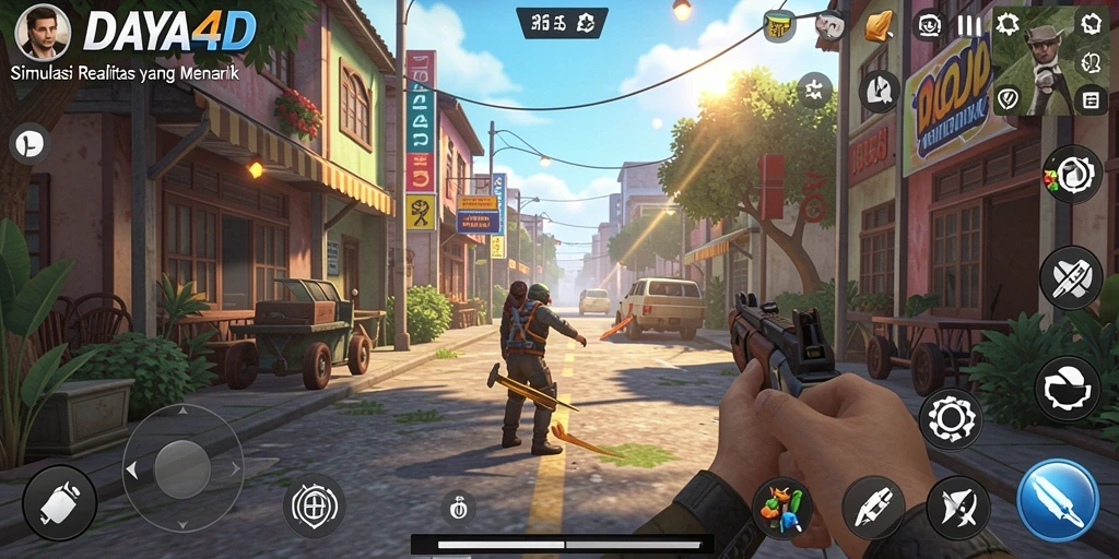 Gameplay DAYA4D yang menarik dengan interaksi sosial yang kaya.