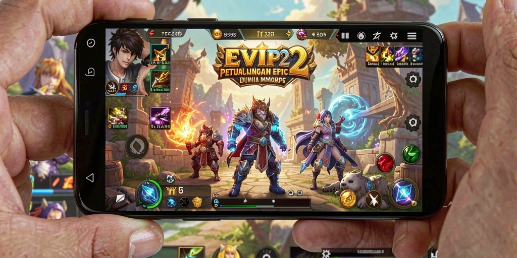 Tampilan gameplay seru di dunia MMORPG yang penuh aksi.