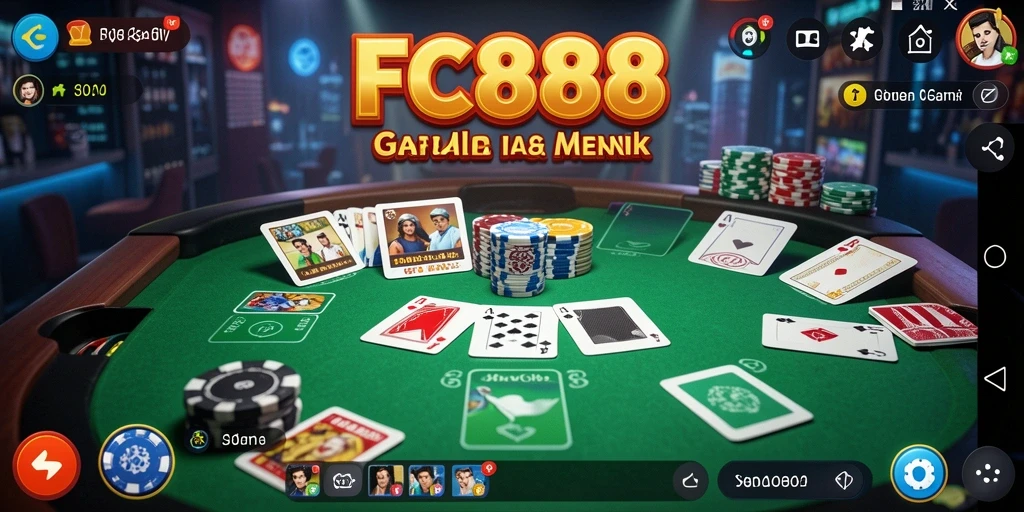 Screenshot gameplay FC888 yang menampilkan keseruan bermain Gaple.