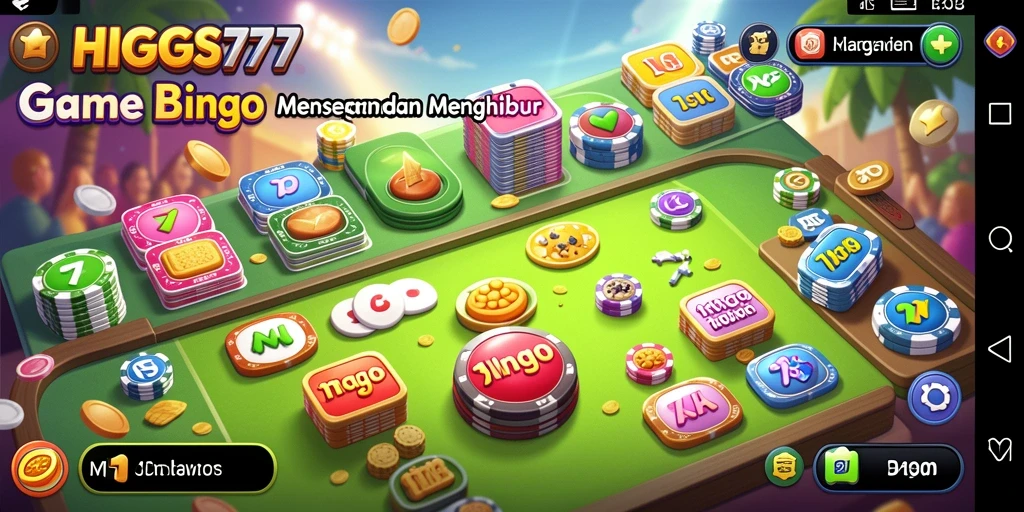 Tampilan atraktif gameplay Bingo HIGGS777 yang seru.