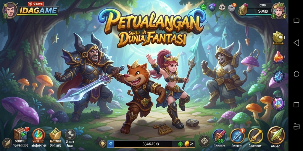 Tampilan gameplay menarik dalam IDAGAME saat menjelajahi dunia petualangan.