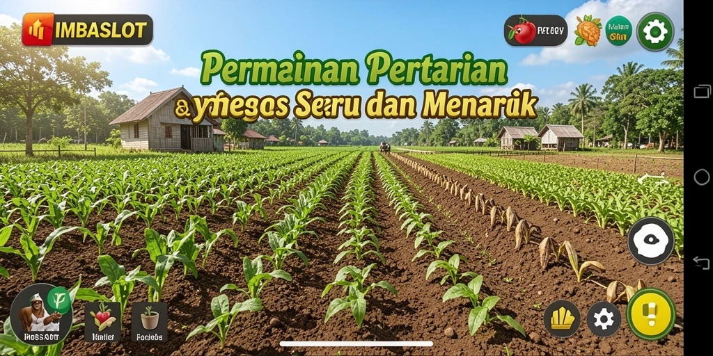 Tampilan screenshot permainan IMBASLOT yang memperlihatkan keseruan bertani.