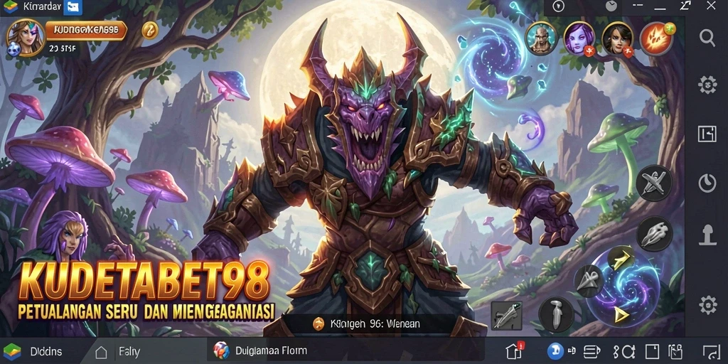 Tampilan seru dari gameplay ARPG KUDETABET98 yang mendebarkan.