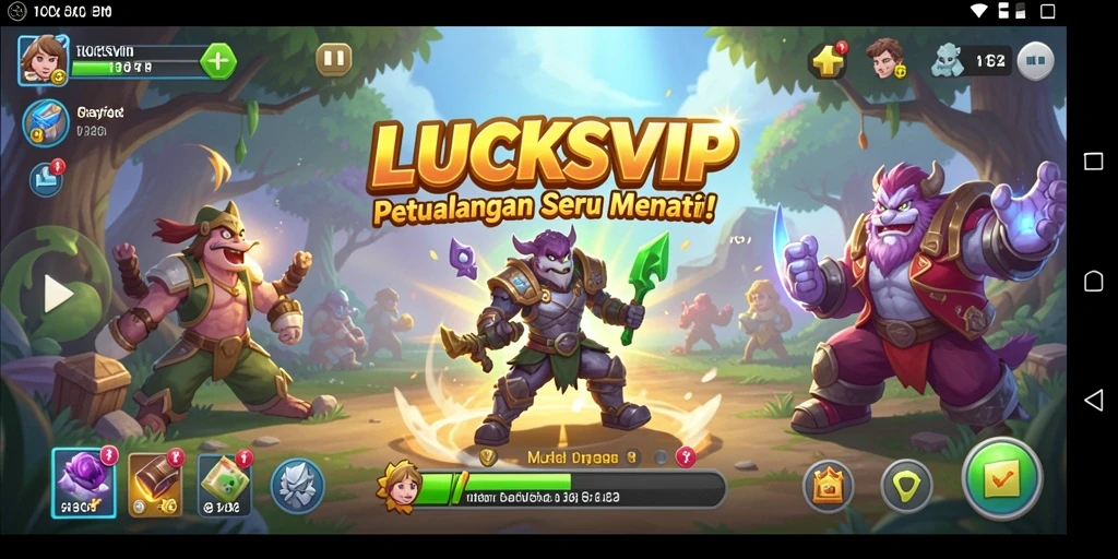 Screenshot utama LUCKSVIP menampilkan aksi seru dalam gameplay petualangan.