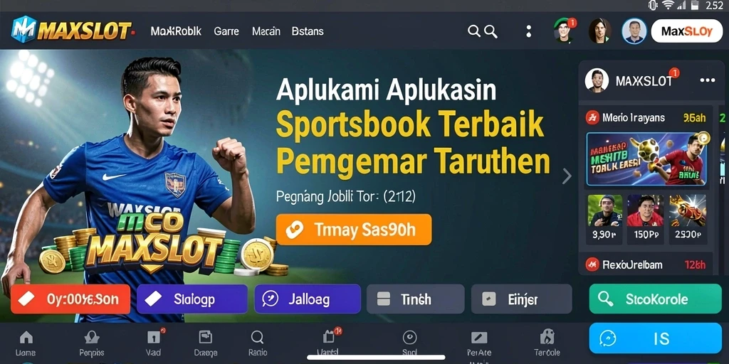 Tampilan gameplay menarik dari aplikasi Sportsbook MAXSLOT.