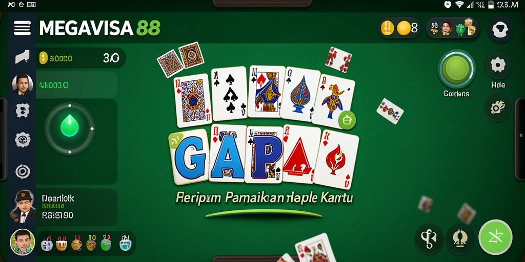 Screenshot dari gameplay MEGAVISA88 menampilkan aksi seru permainan Gaple.