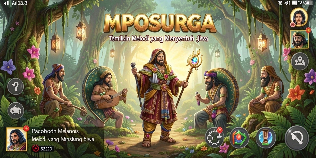 Screenshot MPOSURGA menampilkan pengguna sedang menikmati permainan musik.