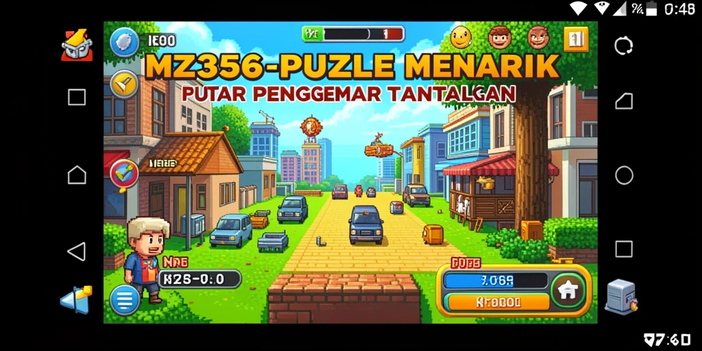 Screenshot gameplay MZ356 menampilkan puzzle menantang yang harus diselesaikan.