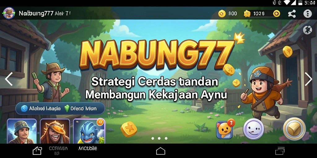Gameplay NABUNG77 yang seru dan mendidik tentang strategi keuangan.