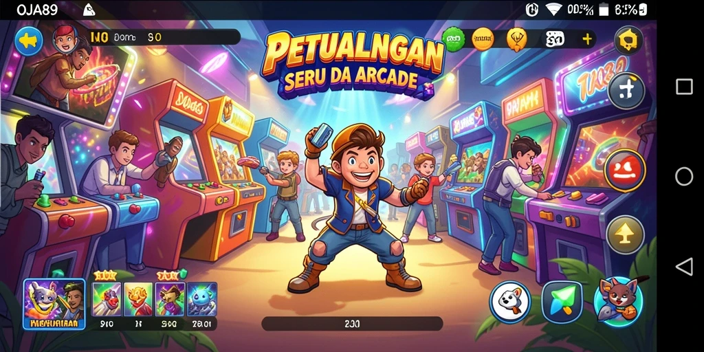 Tampilan gameplay seru OJA89 dengan tantangan Arcade yang menarik.