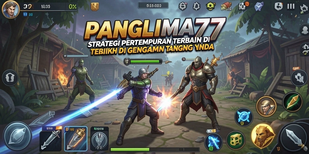 Screenshot gameplay PANGLIMA77 yang menunjukkan pertempuran strategis yang intens.