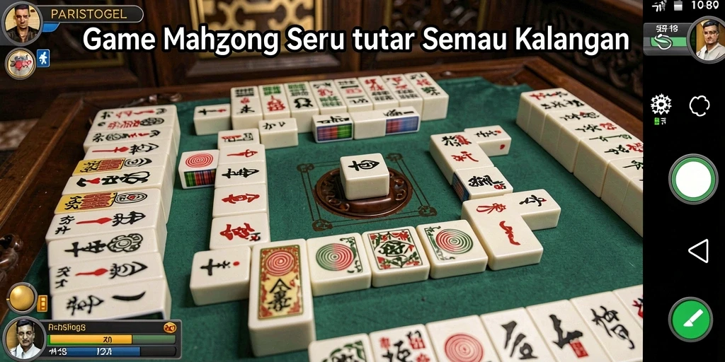 Screenshot dari gameplay PARISTOGEL yang menampilkan kesenangan bermain Mahjong.