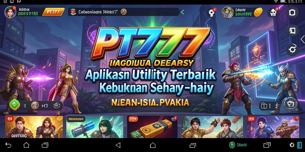 Screenshot utama PT777 menunjukkan fitur utility yang mengesankan.