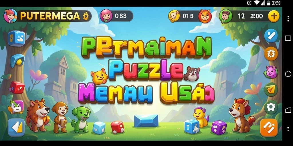 Screenshot PUTERMEGA menampilkan gameplay teka-teki yang seru dan menarik.