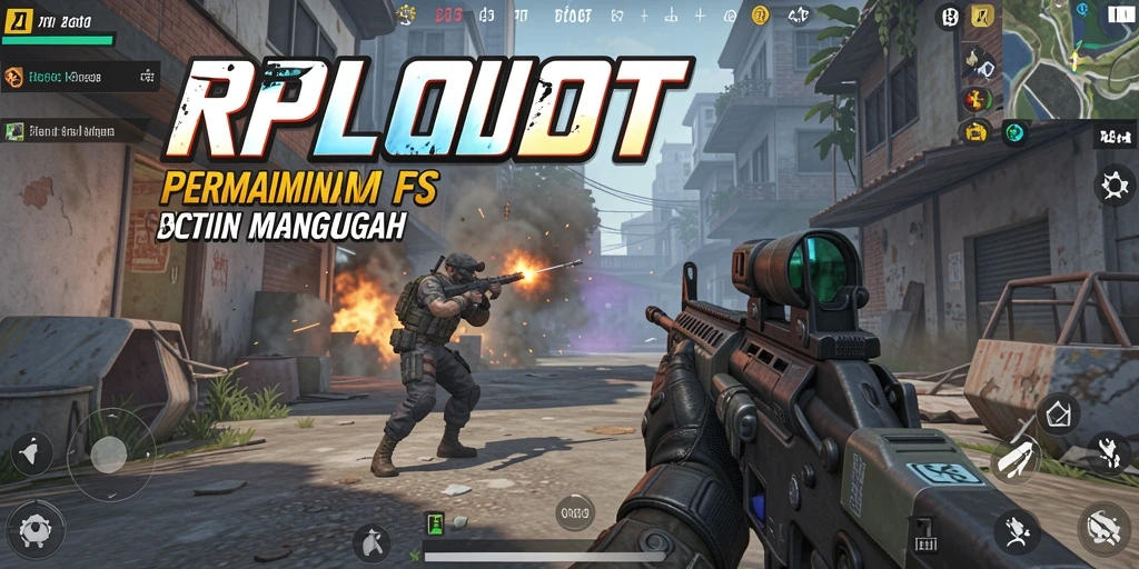 Screenshot menunjukkan aksi tempur menegangkan di RPLOOT dengan grafis yang tajam.