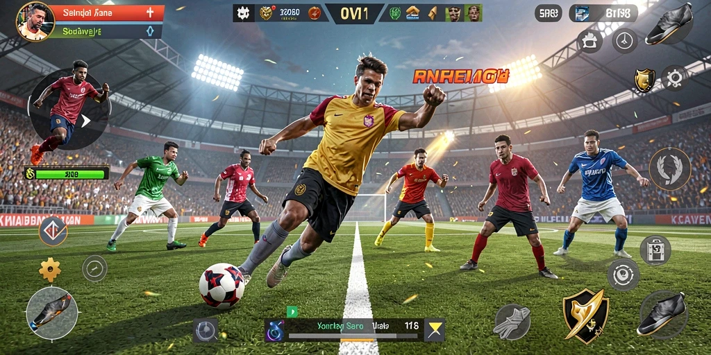 Tampilan gameplay seru dalam RPWIN1 yang penuh aksi olahraga.