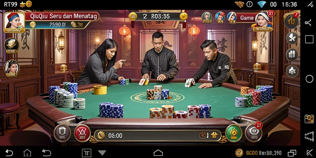 Screenshot gameplay QiuQiu yang seru dan mendebarkan.