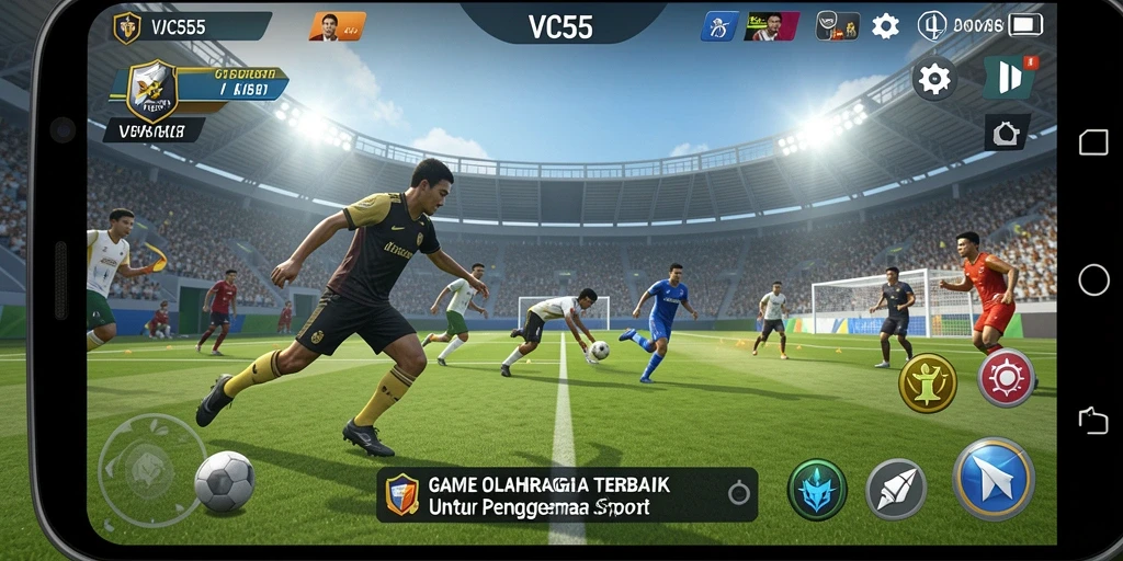 Tampilan menarik dari gameplay olahraga di VC55.