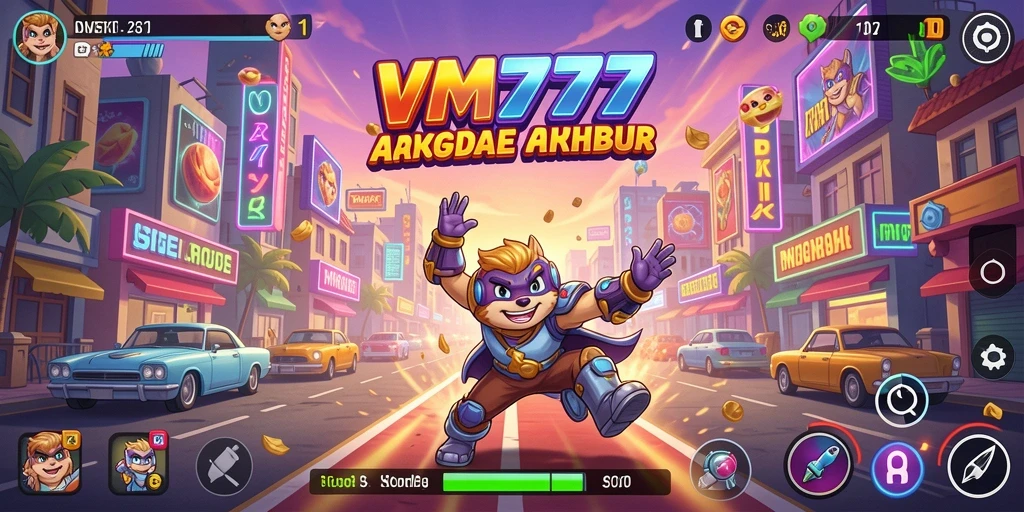 Screenshot gameplay VM777 yang menampilkan aksi penuh warna dan tantangan menyenangkan.