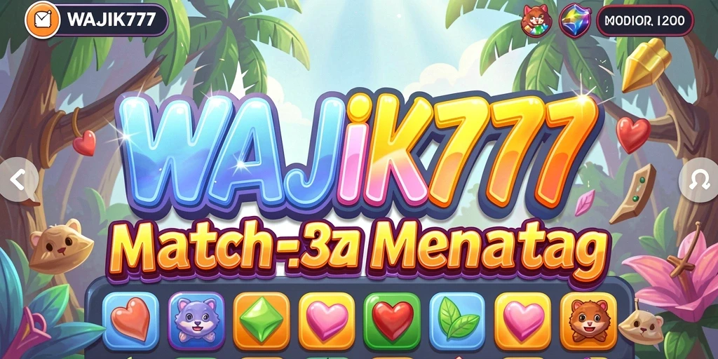 Tampilan gameplay Match-3 menawan dari WAJIK777.