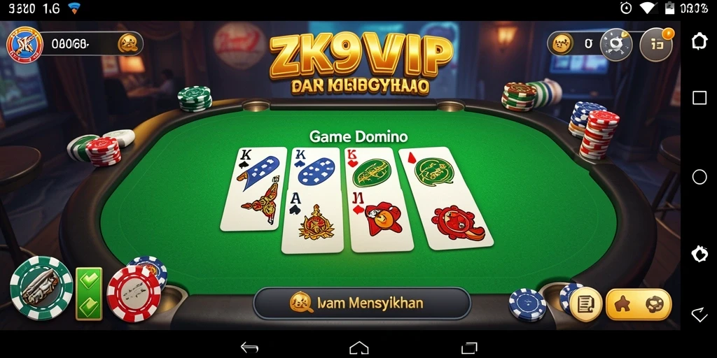 Screenshot utama ZK9VIP menampilkan pemain yang asyik bermain domino.